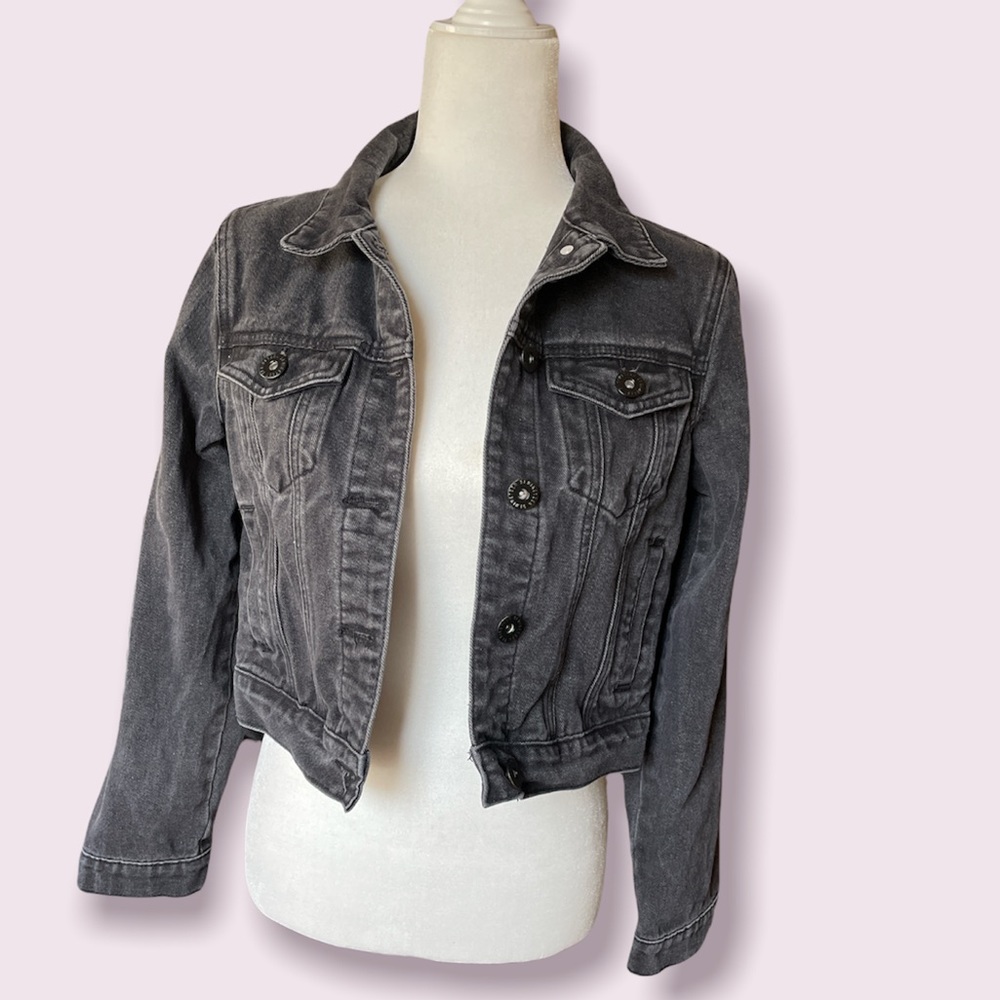 Black denim jacket from Cotton On